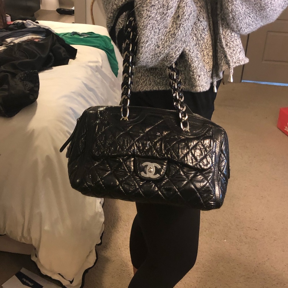 Chanel Aged Calfskin Leather Shoulder Bag